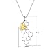 925 Sterling Silver Honeycomb and Golden Honey Bee Pendant Necklace