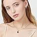 Teniu Fashion Ruby Necklace Red Crystal Pendant Necklace Earring Set Rose Gold Jewelry Set Girls Women Accessories Jewelry Set