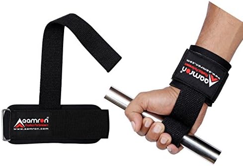 Aamron® Weight Lifting Training Gym Straps Hand Bar Wrist Support Gloves Wraps WLS-PSA
