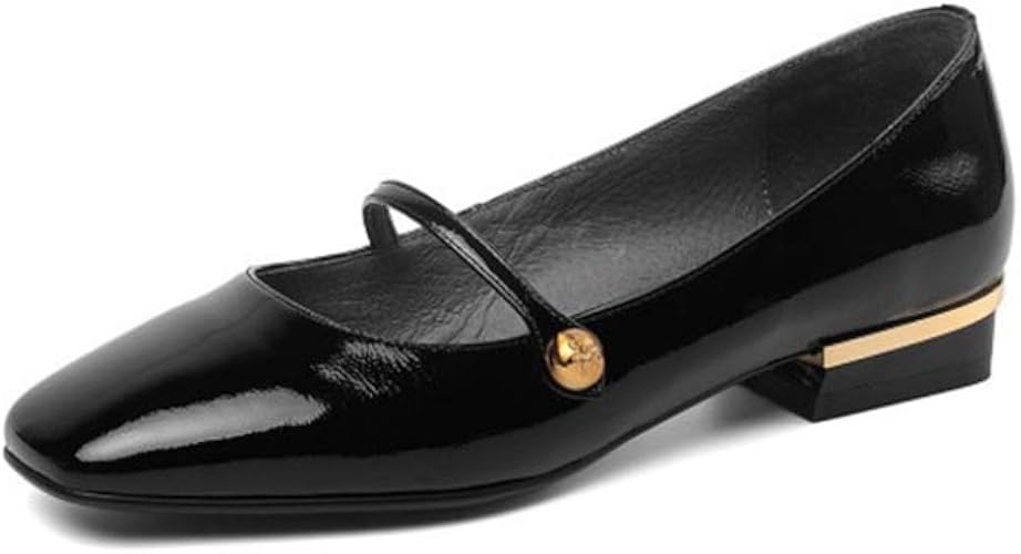 Amazon エナメル パンプス 黒 歩きやすいスクエアトゥ スリッポン レディース 靴 2 5cmヒール 履きやすい 純色 幅広 エレガント セクシー シューズ 幅広 痛くない ヒール 脱げ防止 冠婚葬祭 仕事用 代 30代 40代 パンプス