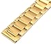 22mm Stainless Steel Butterfly Buckle Watch Band For Pebble Time, Pebble Time Steel 2015 (YESOO Retail Packaging - 180 Days Warranty) (Gold)