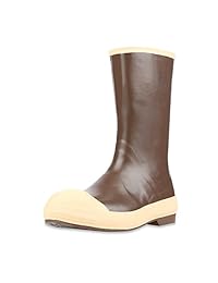 Servus 22105 Botas de trabajo para hombre con puntera de acero de neopreno de 6 pulgadas con suela Chevron, color cobre y marrón