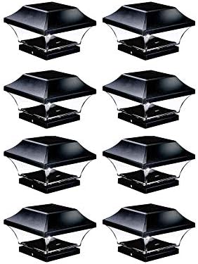Amazon Com Noma Solar Post Lights Waterproof Outdoor Cap Lights For 4 X 4 Wooden Deck Patio Garden Decor Or Fence Warm White Led Lights 8 Pack Black Home Improvement