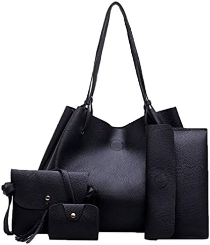 Clearance Women Handbag Fashion Four Sets Bag Women Leather Handbags Messenger Waist Wallet Purse Duseedik