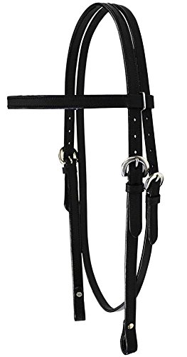 Tahoe double stitched leather browband headstall for da…
