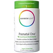 Rainbow Light - Prenatal One Multivitamin, 150 Count, Folic Acid, Probiotic, Iron