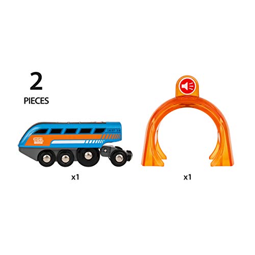 BRIO World 33971 Smart Tech Sound Lok mit Aufnahmefunktion - Elektrischer Zug mit Tunnel - Interaktives Spielzeug empfohlen ab 3 Jahren – Bild 4