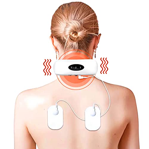 HEVIDENCIA Masseur Cervical, Masseur de Nuque Portable, Massage de Cou Intelligent à Impulsion électrique Avec Fonction de Chauffage,6 Modes de Puissance pour Voyage, Bureau, Maison