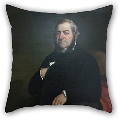 Throw Pillow Covers Of Oil Painting Attributed To Joseph Oriel Eaton - Jacob Strader (1795-1860) 16 X 16 Inches / 40 By 40 Cm Best Fit For Outdoor Son Sofa Dinning Room Bar Seat Bedroom Both Sides