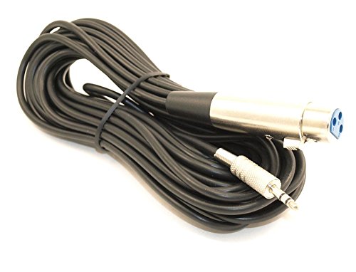 MyCableMart 25ft XLR 3P Female to 3.5mm TRS (Balanced Audio) Male Cable