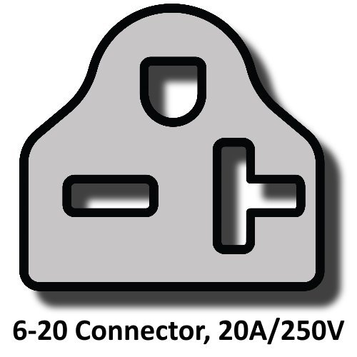 NEMA 6-20 Extension Power Cord - 15 Foot, 20A/250V, 12/3 SJT - Iron Box Part # IBX-6153-15M - Thumbnail 2