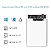 ELUTENG 2.5 HDD Enclosure USB C UASP Clear External Hard Drive Case USB3.0 - USB3.1 Cable Transparent SATA to USB C SSD Compatible 9.5mm/7mm 2T