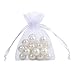 Ling's moment 5x7 Inch Organza Gift Bags Pack of 50 (White)