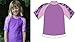 Tuga Girls Short Sleeve Rash Guard 1-14 Years, UPF 50+ Sun Protection Swimwear