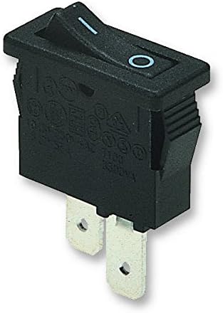 ROCKER SWITCH, SPST, 10A, BLACK, I/O
