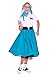 Hip Hop 50's Shop 1950s Adult 4 Piece Poodle Skirt Costume Outfit for Women with Accessories (glasses, socks, scarf) (XLarge/XXLarge, Teal)