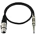 GLS Audio 2ft Patch Cable Cords - XLR Female to 1/4