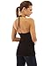 PattyBoutik Women Geometric Straps V Neck Halter Top (Black Small)