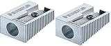 Staedtler Single Hole Aluminium Pencil Sharpener Twin Pack view 2