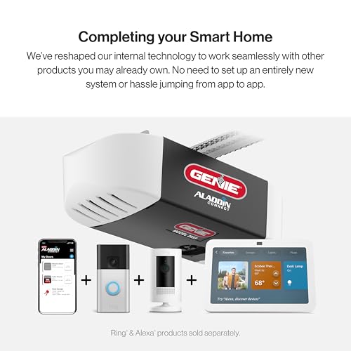 Genie Chain Glide Connect Essentials Smart Garage Door Opener - Reliable Chain Drive Opener With LED Lighting- Compatible with Alexa, SmartThings, Brilliant Smart Home - View 2
