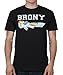 My Little Pony Brony Swoosh Color Black Mens T-Shirt Tee (Mens Small)