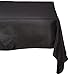 LTC LINENS LinenTablecloth 4 ft. Fitted Polyester Tablecloth Black