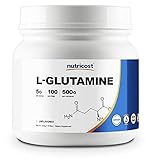 Nutricost L-Glutamine Powder [500 G] - Pure L Glutamine - 5000mg per Serving - 1.1 Pounds - 100 Servings - Highest Purity