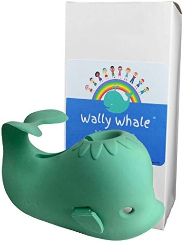 Wally Whale Silicone Bathtub Cover with Shower Diverter Access Protects Kids &amp; Pets From Faucet Bumps and Bruises
