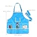 NUOLUX Kids Painting Aprons Waterproof Art Apron with Oversleeves, 2Pcs
