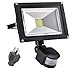DLLT 30W LED Plug in Motion Sensor Lights Outdoor, 2400LM Flood Light Motion Detected Spotlight, IP66 Waterproof Exterior Security Light for Garage/Yard/Garden/Driveway/Front Door, 6000K White Light