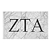 Zeta Tau Alpha ZTA Light Marble Background Black Letter Sorority Flag 3' x 5'