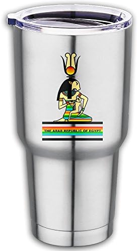 Ancient Egypt Mural The Arab Republic Of Egypt Cool Stainless Steel Vacuum Tumbler Travel Car Mug With Lid 550ml