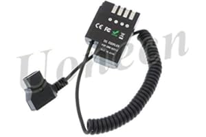 Uonecn D-Tap to DMW-DCC12 DC Coupler Dummy Battery Spring Cable for Panasonic DMC-GH5 GH4 GH3