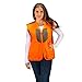 TrailCrest Men's/Ladies Blaze Orange Safety Deluxe Front Loader Vest With Multiple Pockets