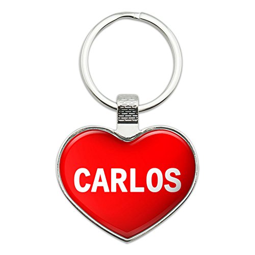 Metal Keychain Key Chain Ring I Love Heart Name C-D - Carlos