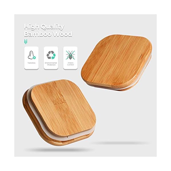 ComSaf-Airtight-Glass-Storage-Canister-with-Wood-Lid-15L-Clear-Food-Storage-Container-Jar-with-Sealing-Bamboo-Lid-for-Noodles-Flour-Cereal-Rice-Sugar-Tea-Coffee-Beans-Set-of-3 ComSaf 1500ml Glass Jars with Bamboo Lids, Clear Airtight Food Storage Container Jar with Sealing Lid, Canister Set for…