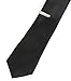 Mens Tie Clip Metallic Finish Super Slim- Vintage Style Modern Design Perfect for Skinny Ties (Silver Tone)