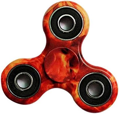 Yongsi Spinner Fidget High Speed Tri-Spinner Fidget Toy Stress Reducer With Premium Bearing Hand Fidget Spinner Perfect For ADD, ADHD, Anxiety, and Autism Adult Children (Colorful Red)