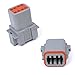 MUYI 5 Kit 8 Pin Way DT Series Connector Gray Receptacle IP67 Waterproof Heavy Duty 14-18 AWG 13 Amps Continuous DT04-8P DT06-8S w/Wedge Lock W8P W8S (5 Kits, 8 Pin)