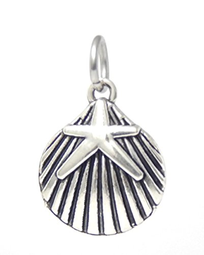 J&M Dangle Sea Shell and Starfish Charm Bead for Charms Bracelets