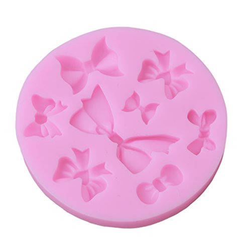 HS 8 Mini Bows Silicone Mould Fondant Sugar Bow Craft Molds DIY Cake Decorating 1pc