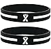 Inkstone (12-pack) White Awareness Ribbon Silicone Bracelets - Wholesale Pack of 1 Dozen Wristbands for Men Women…