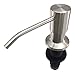 Soap Dispenser for Kitchen Sink - Satin | Stainless Steel, Refill from the Top, Built in Sink Soap Dispenser with Large 17 oz Bottle | Liquid Dish Soap, Hand Soap, Lotion or Hand Sanitizer