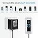 Aerb Doorbell transformer, 24V Transformer Power Adapter for Nest Hello Nest Skybell Ring Doorbeell Video 1, 2, Pro, Nest Ecobee Honeywell Sensi Thermostats, C-WIRE Supproted, 26,24ft Cable, Black