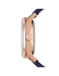 Fossil ME1138 - Reloj mecánico para hombre (acero inoxidable, correa de piel de becerro, 22 unidades), color azul