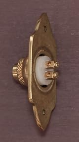 Assorted Collections ACL Solid Brass Wired Doorbell Edwardian Style 75mm Back view 3