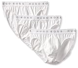 BOSS HUGO BOSS Men's Cotton 3 Pack Mini Brief, White, Medium