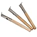 BQLZR 3x Pottery Clay Sculpture Wax Tools Set Printing Batik Pens Natural Wood Color