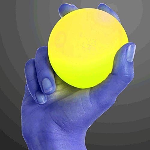 BlinkROCK Yellow Bouncy Balls with Multicolor LEDs