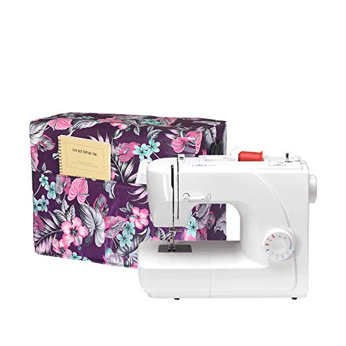 Sewing Machine Case Cover, Sewing Machine Dust Cover, Furniture Dust Cover, Sewing Machine Cover with 3 Cotton Pockets, Fits Most Standard Brother & Singer Machines TFC1464 (Purple)